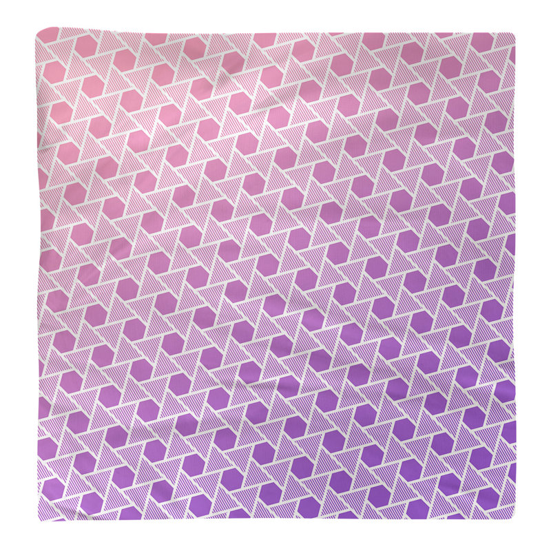 Serviette triangles hexagonals Mcguigan, H 22 po x l 22 po x P 0,1 po, Rose / Mauve, Polyester