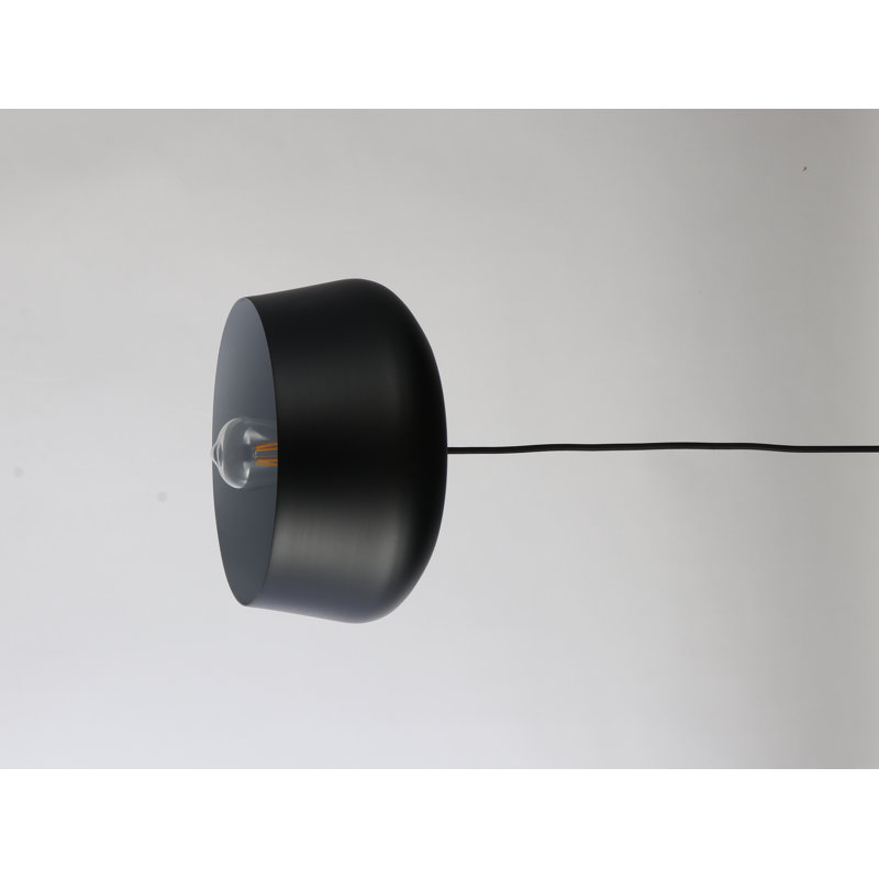 Luminaire suspendu tambour 1 lumière Brantner, Noir