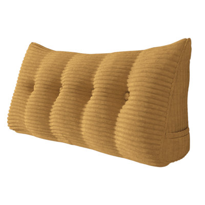 Sit-up Back Comfort Corduroy Bed Headboard Wedge Reading Pillow Triangular Backrest Compression