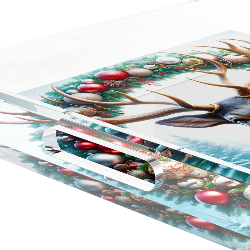 Acrylic Decorative Tray, 12" W x 12" D x 2" H
