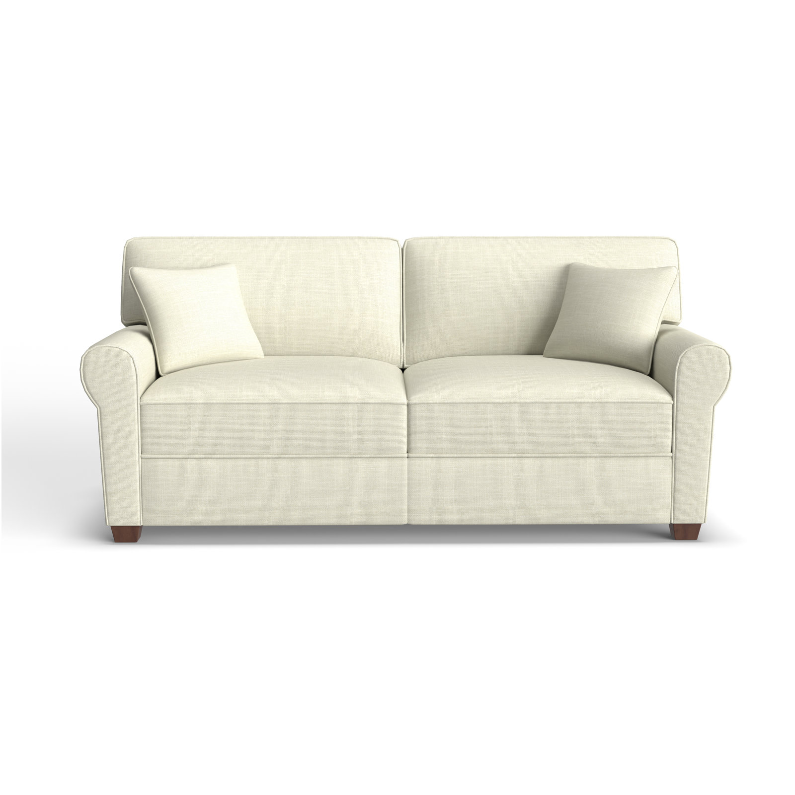 Shannon 36" Sofa Bed, Dark Walnut, Conversation Pearl Basketweave