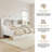 Twin Daybed with 2 Storage Drawers & Headboard Shelving, Wooden Retro Style Day Bed with Open Shelves, No Box Spring Needed for Bedroom, Living Room, Guest Room-1073877102