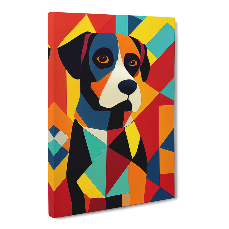 Dog Patchwork - Wrapped Canvas Print, 50cm H x 35cm W x 3cm D
