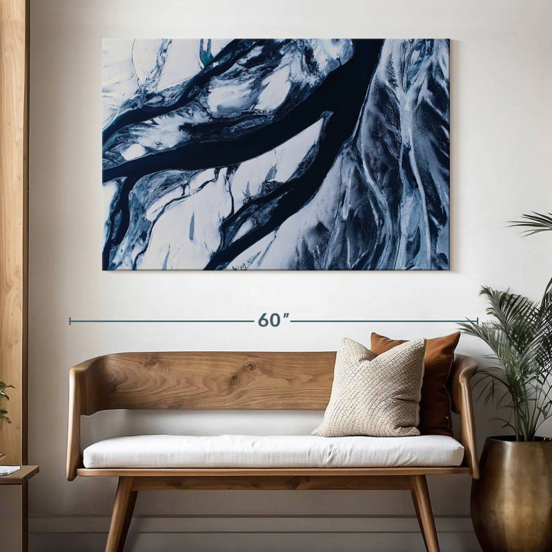 Alvord Meandering Icelandic River, 34" H x 51" W