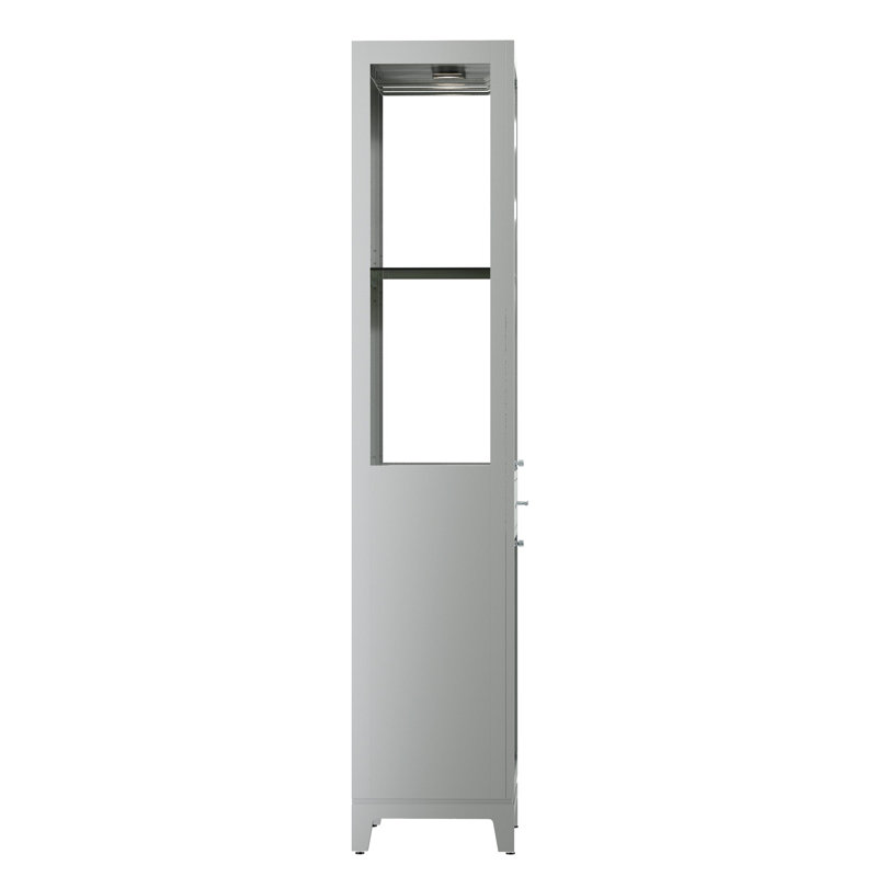 Samson Solid Wood Bar Cabinet, Silver