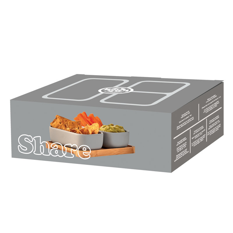 Share Rectangular Bowls, Grey