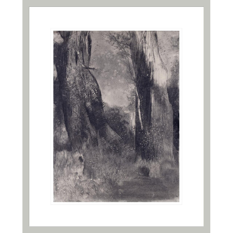 Les Arbres par Odilon Redon, impression giclée sur cadre, 21.75" H x 17.52" W