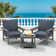 Reata HDPE 2-Person Conversation Set With Double-Tier Side Table and Cusions