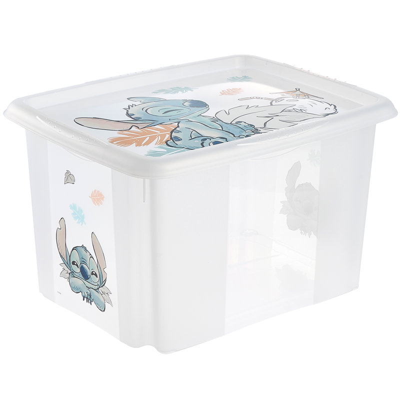  Stitch Turning Stacking Box with Lid - Clear, 30L