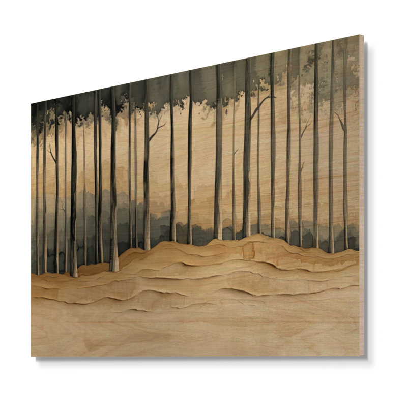 Forêt de dunes - Décoration murale en bois, H 18 po x l 24 po, Rectangulaire