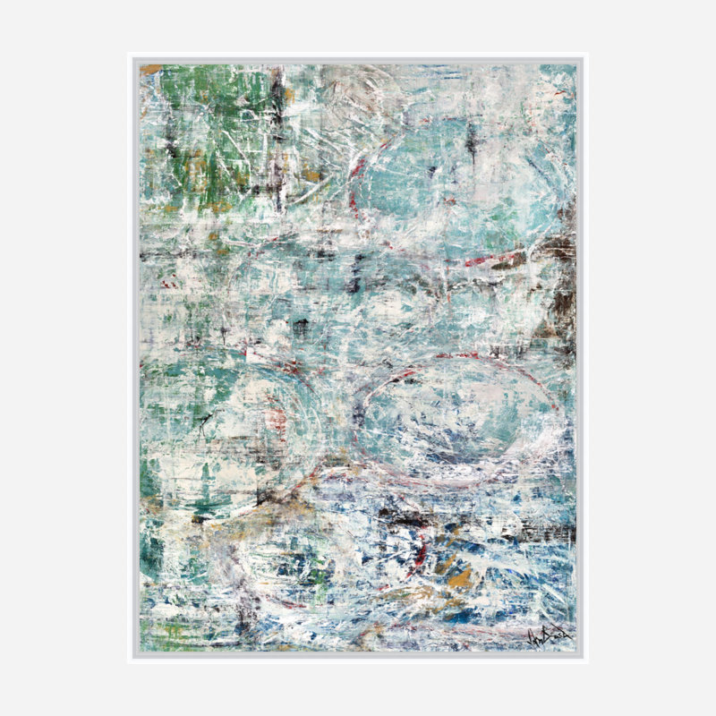 Big Green - reproduction d'art sur toile, Toile avec cadre blanc, H 61,5 po x l 41,5 po x P 1,75 po