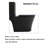Dual Flush Matte Black Toilet, 1.1/1.6 , 1000G Map Score For Flushing Modern Flush, Energy Option-121773968