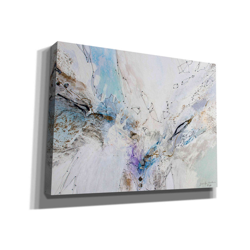 «Seafoam Neutral 3» par Jennifer Gardner - peinture sur toile tendue, H 40 po x l 54 po x P 1,5 po