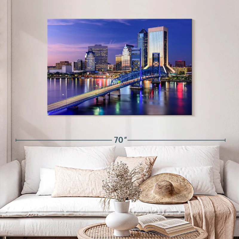 Paysage urbain Sirci Jacksonville, H 32 po x l 48 po