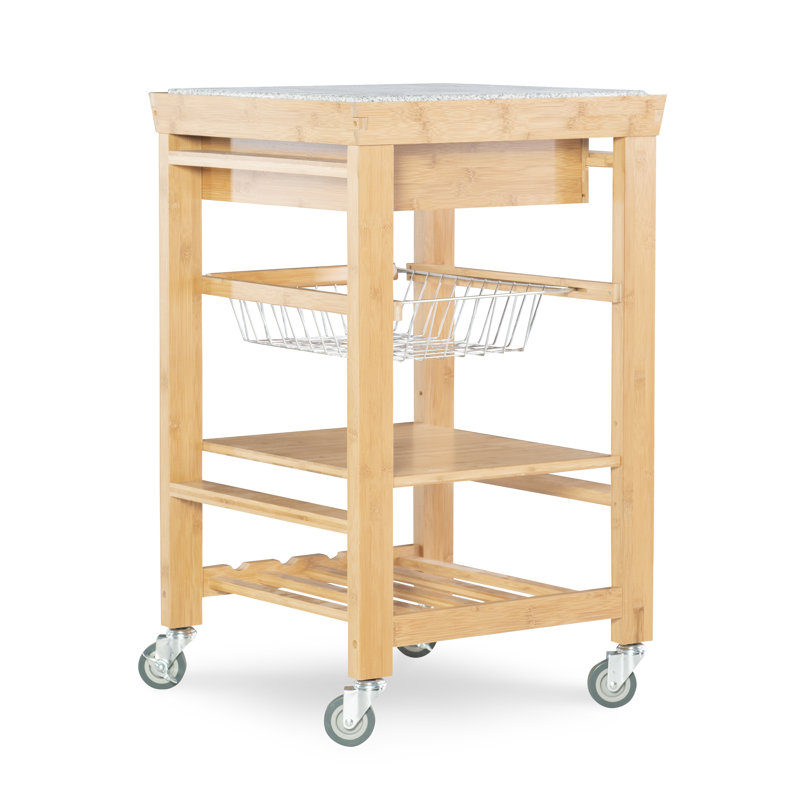 Ilana Granite Top Kitchen Cart