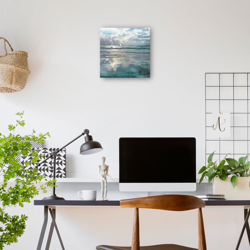 Indigo Seas par Studio Arts, reproduction d'art sur toile, Toile tendue, H 20 po x l 20 po x P 1,5 po