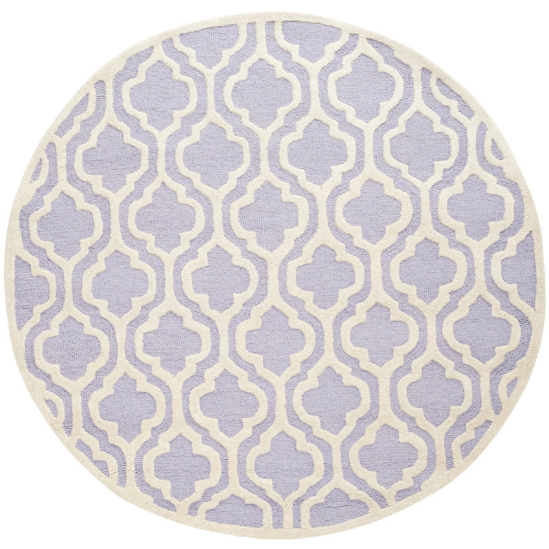 Cambridge Hand Tufted Wool Geometric Rug, Round 6'