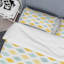 Ensemble de housse de couette à motif géométrique jaune et bleu-741484099