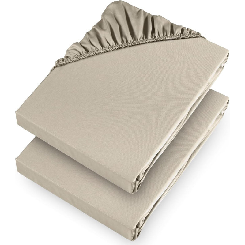 Aspire Homeware Cream 25cm Deep Fitted Sheet Soft Breathable Easy Fit Mattress Cover, Single (91cm W x 190cm L)