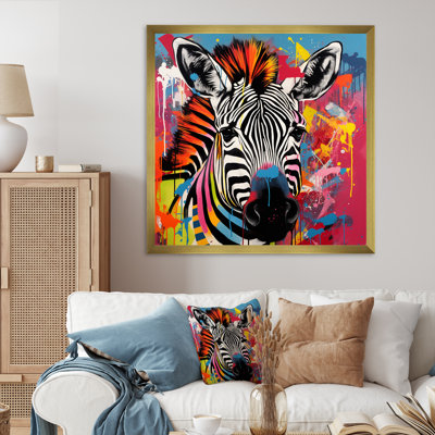 Pop Art, portrait de zèbre I