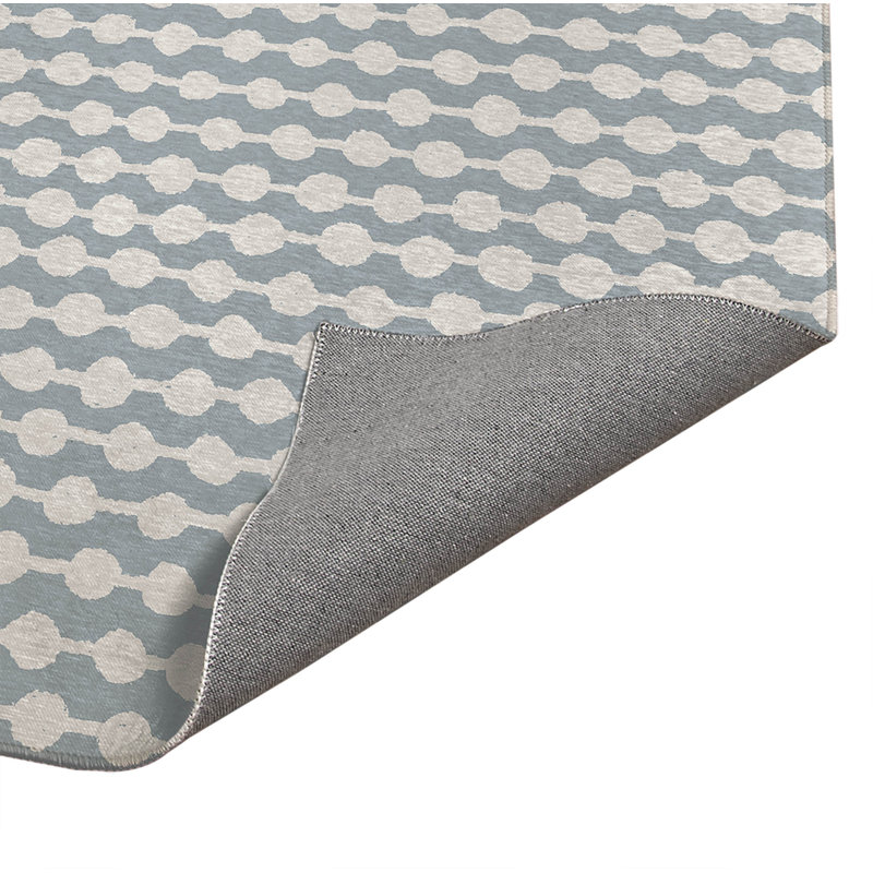Tapis de bureau léger à pois, L 5 pi x L 3 pi, Bleu ardoise