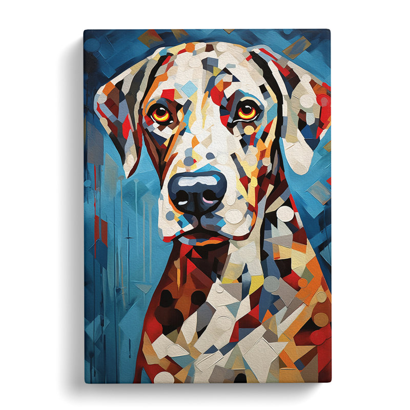 Dalmation Cubism Art No.2 - Wrapped Canvas, 76cm H x 50cm W x 3cm D