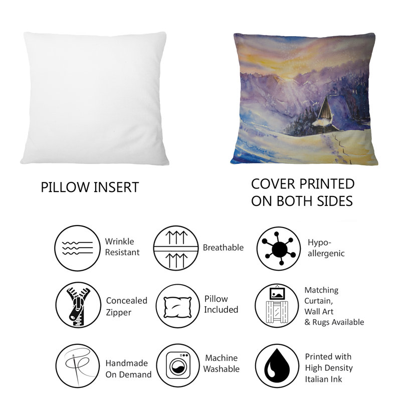 Coussin décoratif mauve Sunset