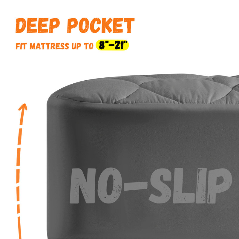 Protège-matelas chauffant Aladino, Double, gris