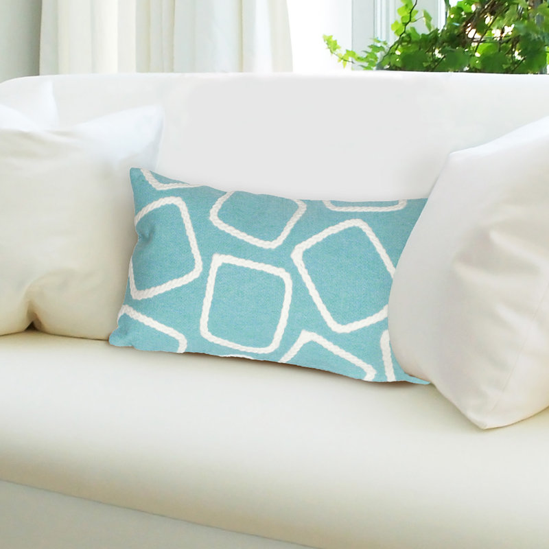 Vision I Outdoor Rectangular Pillow Cover & Insert, Aqua