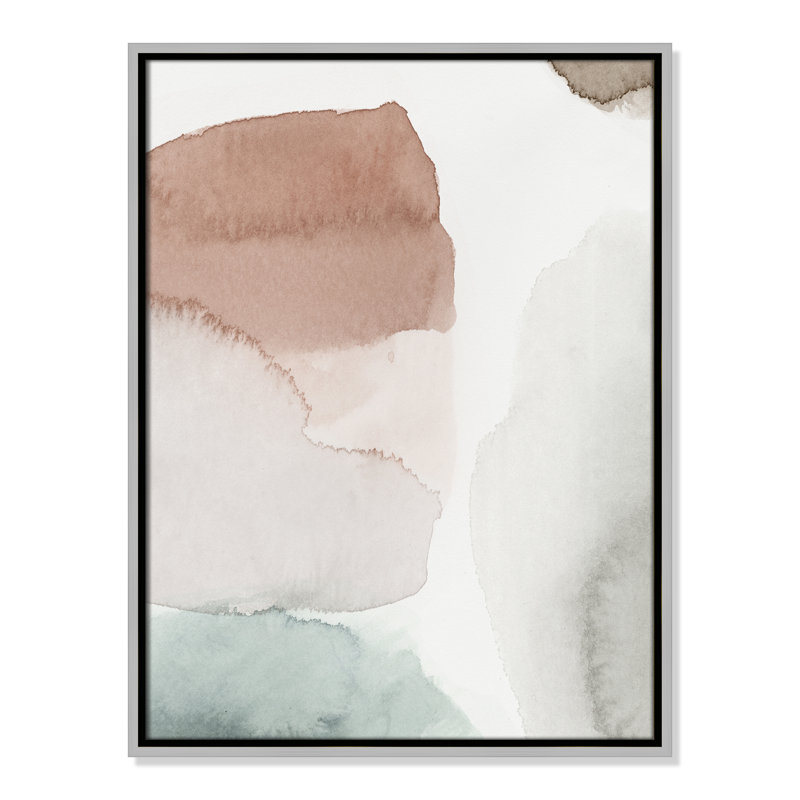 Weslyn Hopeful II - Floater Frame Painting on Canvas, 25.5" H x 19.5" W x 2" D, Silver Framed