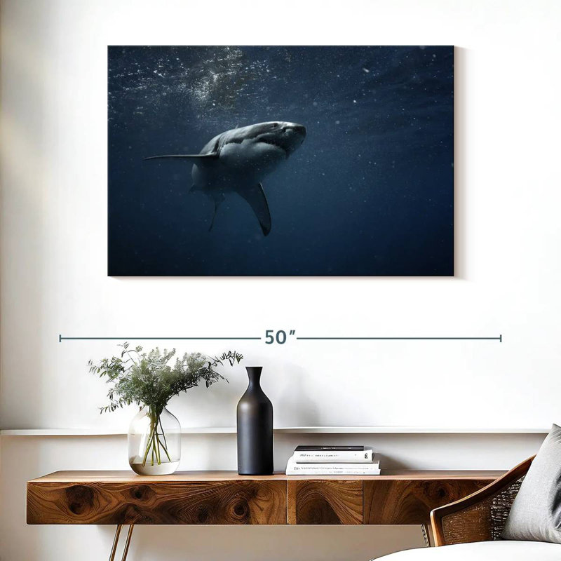 Brampt Great White Shark, 26" H x 39" W