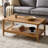 Wimberly 40"W Mid-Century Modern Coffee Table With Rattan Bottom Storage Shelf-723174717