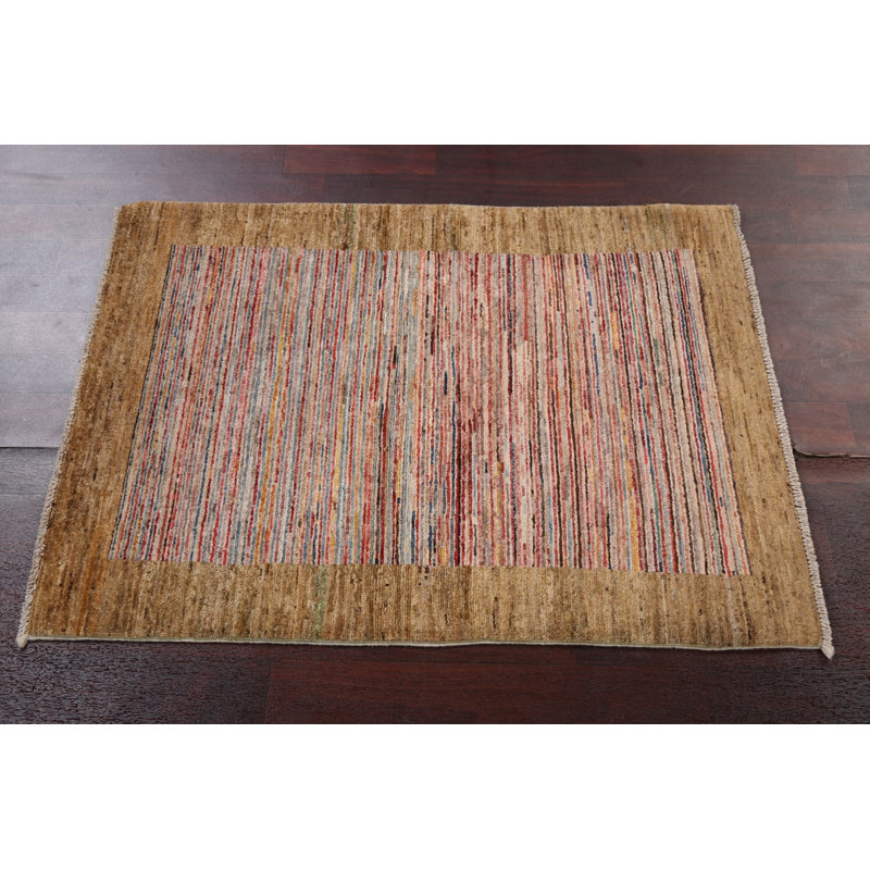 Tapis en laine Gabbeh Kashkoli noué à la main 3 x 4