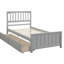 Lit plateforme gris élégant avec fonction de tiroir - Option de confort pour la chambre à coucher-1666989846