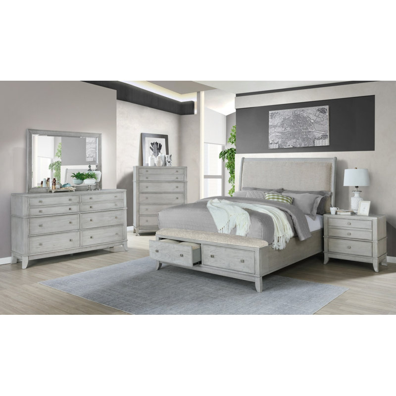 Lushana 40.5'' W 5 - Drawer Dresser, White