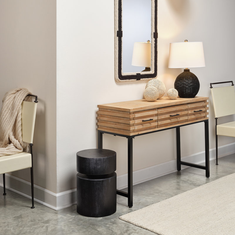 Dylan Solid Wood End Table, Charcoal