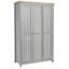 Johnny 3 Door Wardrobe with Hanging Rail and Storage Shelves-636128892