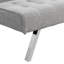Lit futon gris, structure en bois avec pieds en acier inoxydable, multifonctionnel pour tout usage, assemblage facile, économie d'espace, ergonomie, capacité de poids de 650 lb, soutien-1299603704-1299603710