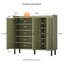 Armoire à chaussures à 5 niveaux avec 3 portes et 3 tablettes réglables pour le vestibule Abril-2005865944