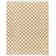 Cassarah Checkered Polyester Area Rug in Yellow/White