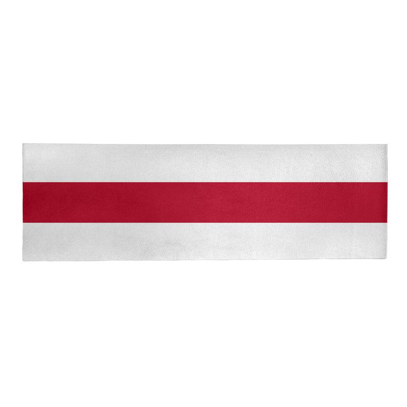 Tapis blanc rayé/rouge Los Angeles, Tapis de couloir 2 pi 6 po x 8 pi