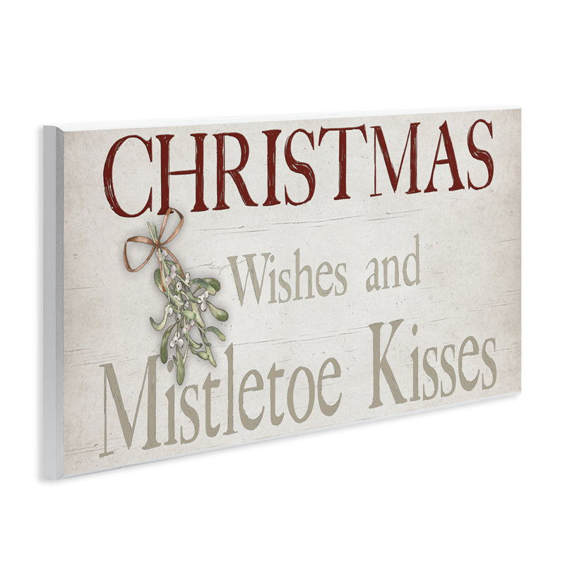 «Christmas Wishes & Mistletoe Kisses», plaque murale par Susie Boyer