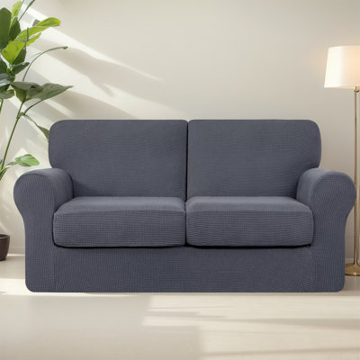 Polyester Box Cushion Loveseat Slipcover