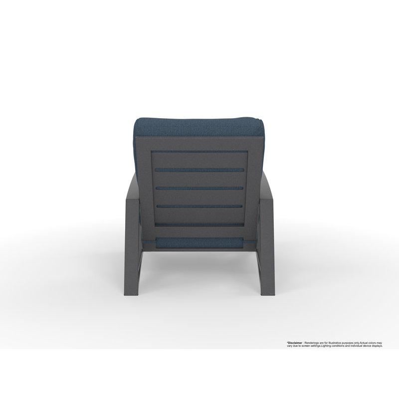 Arc Outdoor Lounge Chair, Trax Burgundy, Graphite