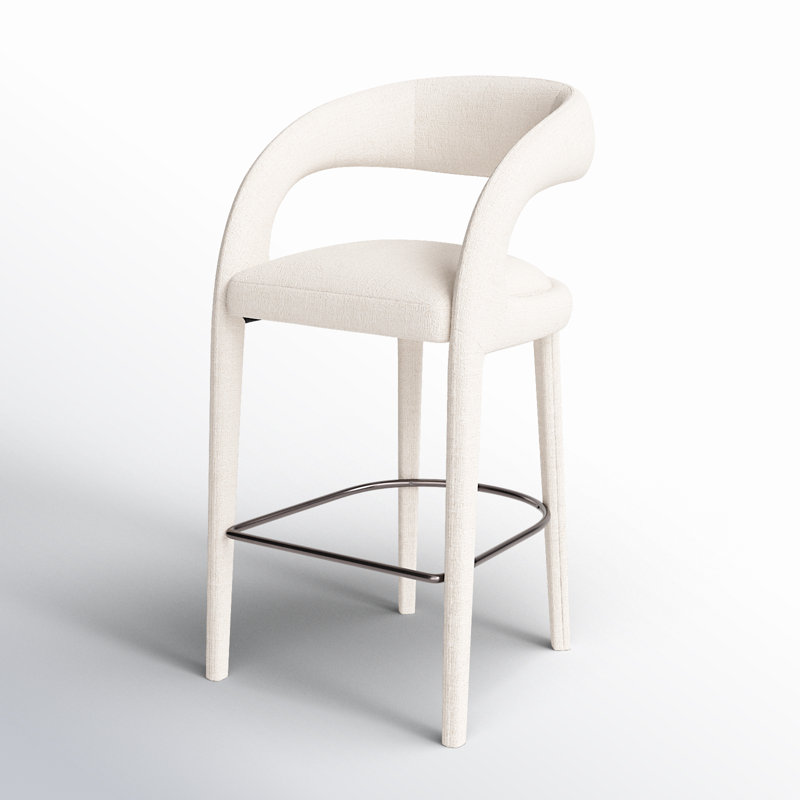 Hawkins Stool, Omari Natural/Polyester Blend, Bar Stool (30.51" Seat Height)