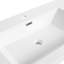 Lavabo pour salle de bain 48 po en blanc brillant, largeur 19,24 po, hauteur 7,33 po, profondeur 47,1 po et choix de résine, aspect blanc, froid