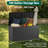 100 Gallon Resin Outdoor Storage Box, Waterproof Lockable Deck Box, All-Weather Patio Storage Container,Black
