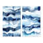 «Abstract Classic Blue Waves», 2 pièces sur toile-224627438-224627437