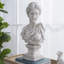 Buste de femme classique vieilli en magnésium, décoration intérieure et extérieure pour table ou jardin, 25 x 23 x 56 cm