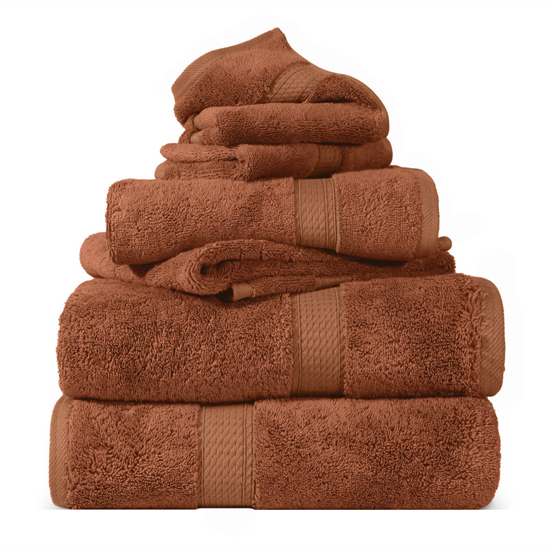 Scotia Egyptian Cotton Bath Towel Set, Rust, 6Pc Towel Set  (2Bath, 2Hand, 2Face)